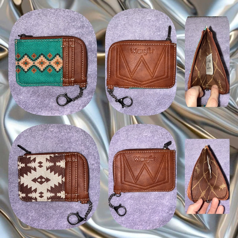 Wrangler Southwestern Print Mini Zip 2-Card Cases